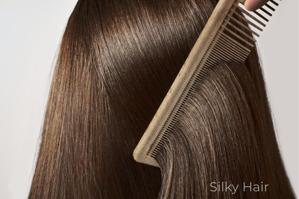 silky hair and long hair